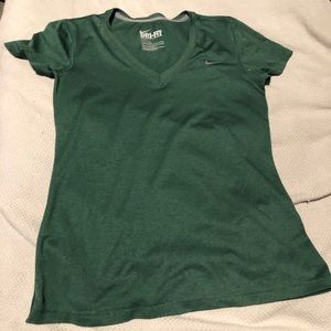 Small Green Nike V-Neck